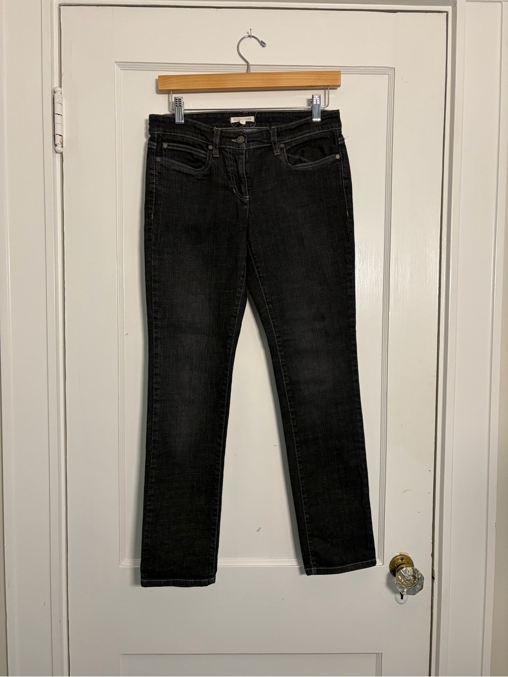 Eileen Fisher Black Straight-Leg Jeans